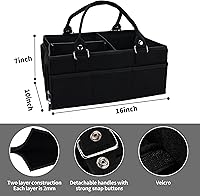 Vista 4 de Organizador de pañales para bebé para niña o niño, gran cesta de almacenamiento para guardería, cesta portátil, bolsa porta pañales para cambiador