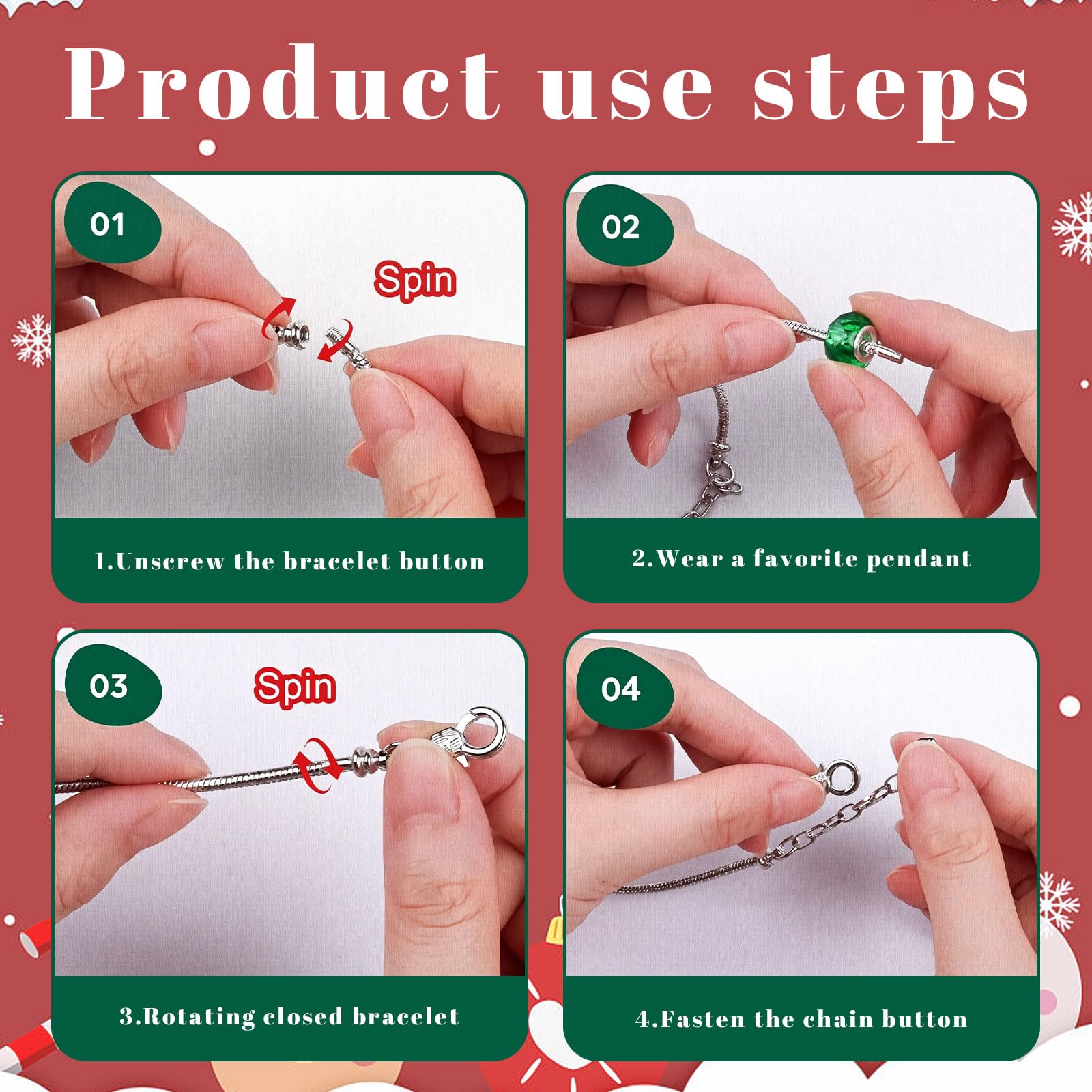 Calendrier De L’Avent Bracelets Pour Filles – 24 Jours, 22 Perles De Noël, 2 Bracelets Ajustables, DIY