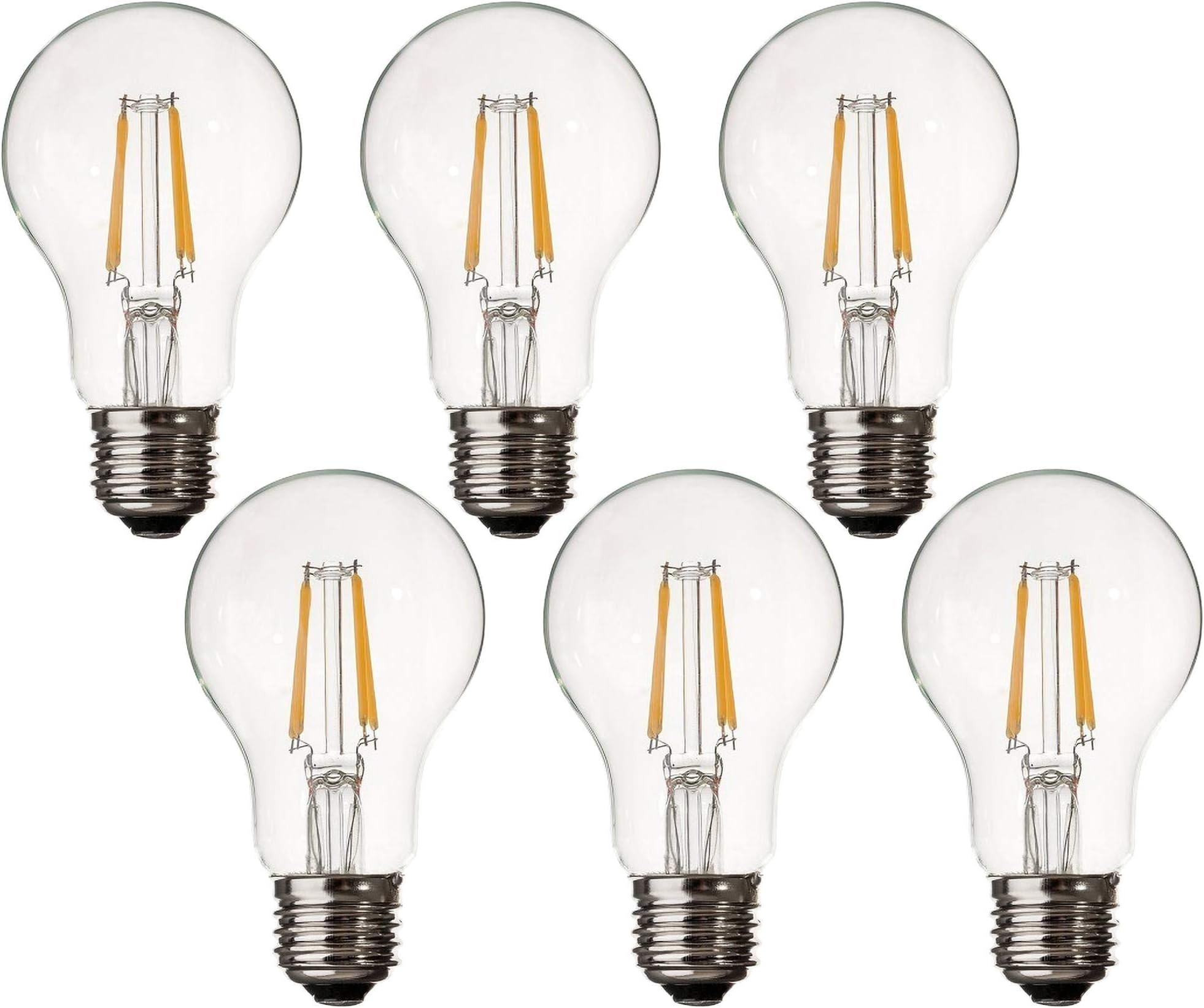 Tesler 60W Equivalent Clear 5W LED Dimmable Standard A15 4Pack