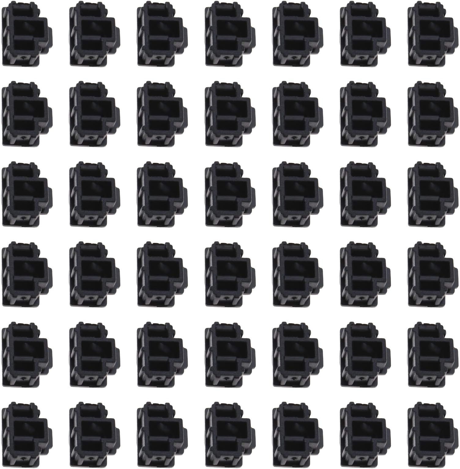 Create idea RJ45 12.5 x 10.5 x 6 mm 50pcs PVC Anti Dust Cover Cap Protector Black Ethernet Hub Port Sourcing Map Anti Dust Cover Plug Cap