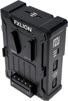 FXLION Hot Swap V Mount Battery Plate, Universal Camera Mount Clamp with 120s Power Buffer, 1 USB-C in/Out, 2 USB-C & 2 D-tap Outputs, OLED Display for Cinema Cameras, Lights & Tripod Rig - FX-VS40