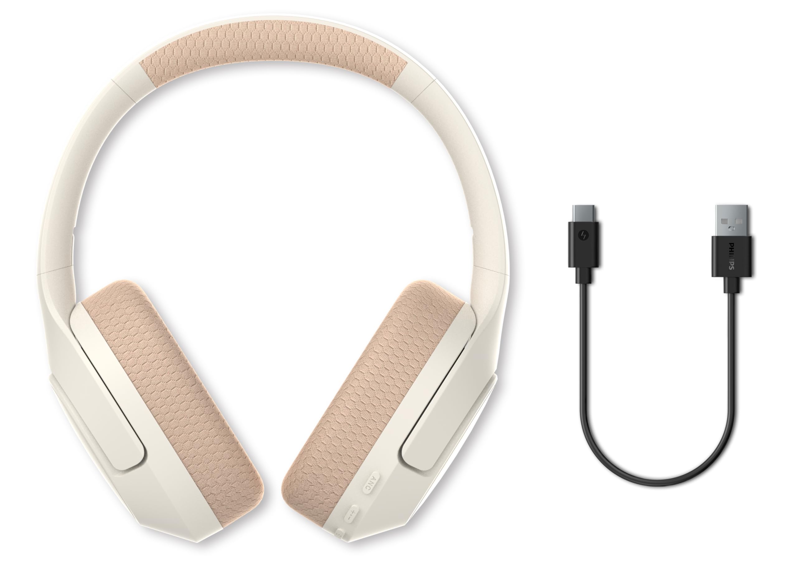 Philips Auriculares inalámbricos con micrófono | ANC Noise Cancelling Pro | Batería de 60 Horas | Comodidad Plegable y Ligera | Bajos dinámicos Trabajo | Viajes | Juegos y música