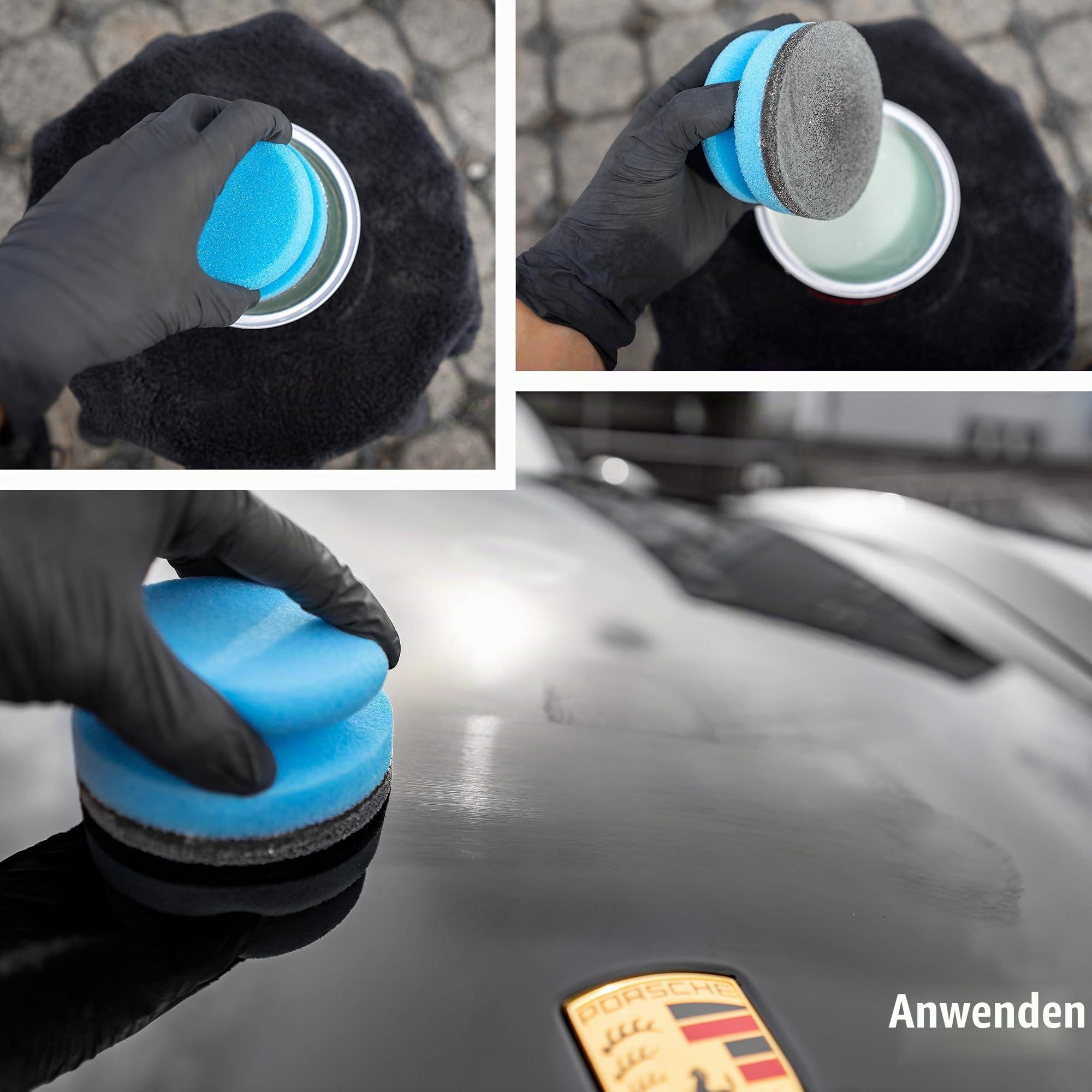 detailmate Soft99 Wachs- und Glanzverstärker Set: Soft 99 New Fusso Coat 12 Months Wax Dark, FussoCoat Speed & Barrier Quick Detailer, Applikator Schwamm, Poliertuch, kurzfloriges Mikrofasertuch