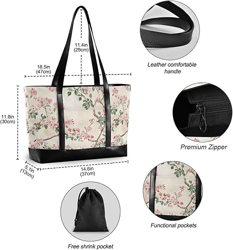 Miniatura 4 de Japón Cherry Blossom Summer Flowers bolsas de computadora profesionales para computadoras portátiles con cremallera libro tote para enfermeras