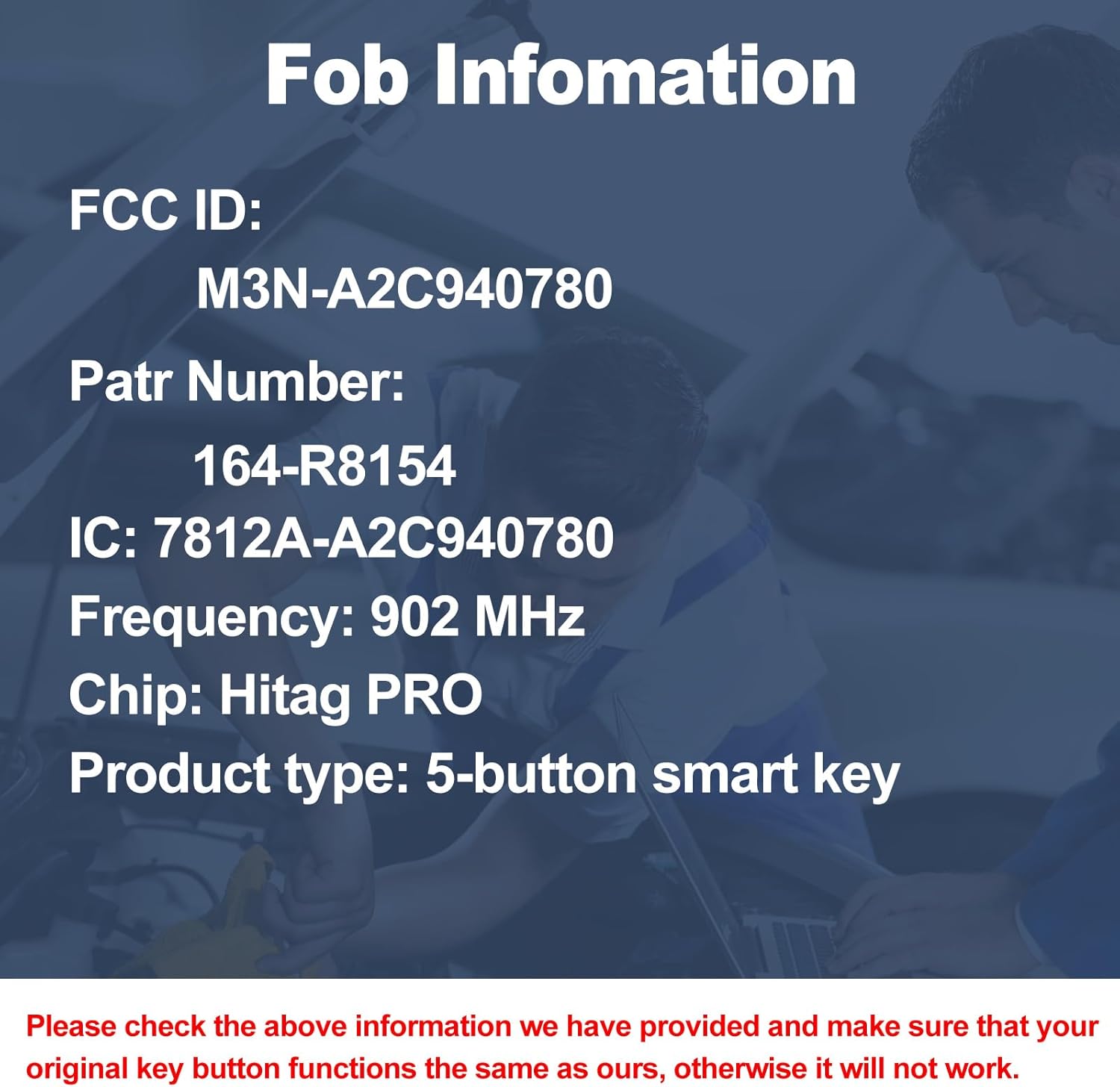 DIY Key Fob Replacement Fits for 2017 2018 2019 2020 Lincoln Continental MKC MKZ MKX Navigator Keyless Entry Remote Control Replace Kit FCC ID: M3N-A2C940780