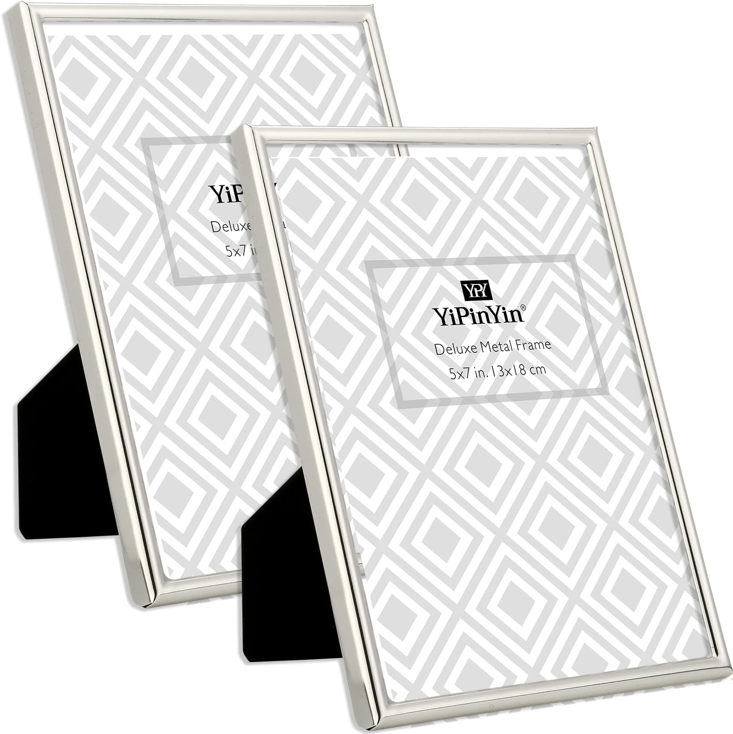 5x7''Silver & Gold Metal Frame 2PK