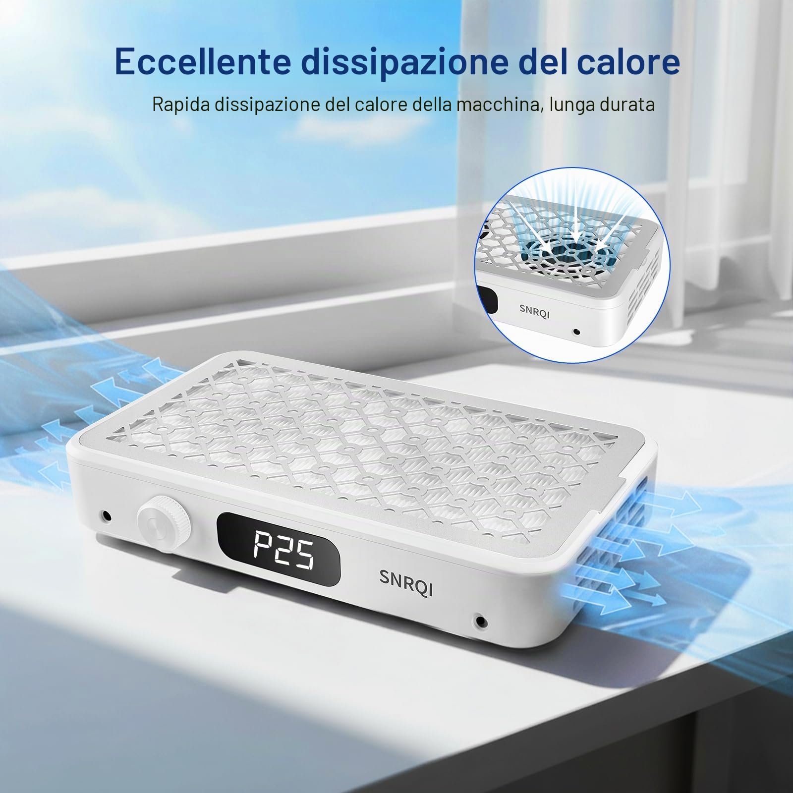 Aspirapolvere per Unghie Professionale 120W, Aspiratore per Unghie da 7000RPM con Carta da Filtro, Doppia Potenza di aspirazione, Regolabile, Potente Aspiratore Unghie per Salone e casa