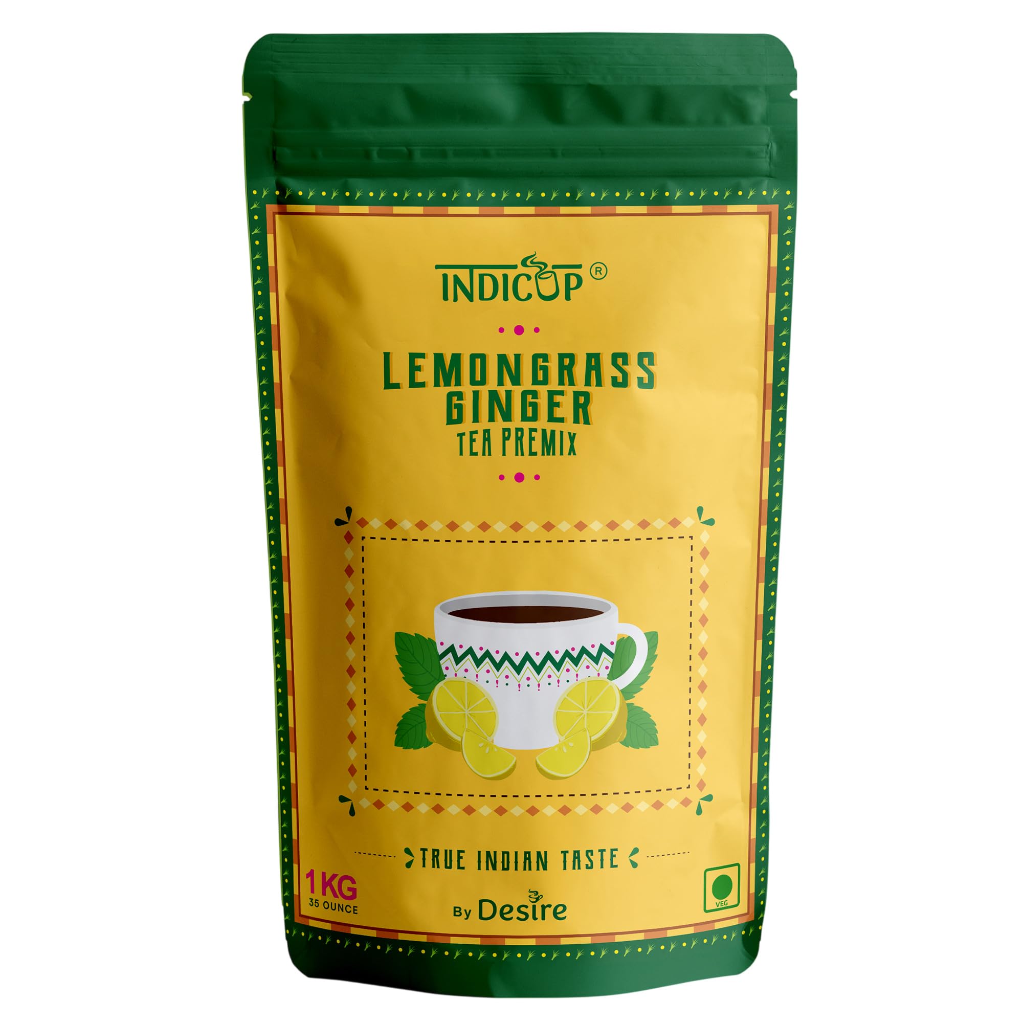 Indicup Lemongrass Ginger Tea 1 Kg for Both Manual and Vending Machines, Instant Tea Mix, Lemon Grass Ginger Flavor, Refreshing Taste-image-22