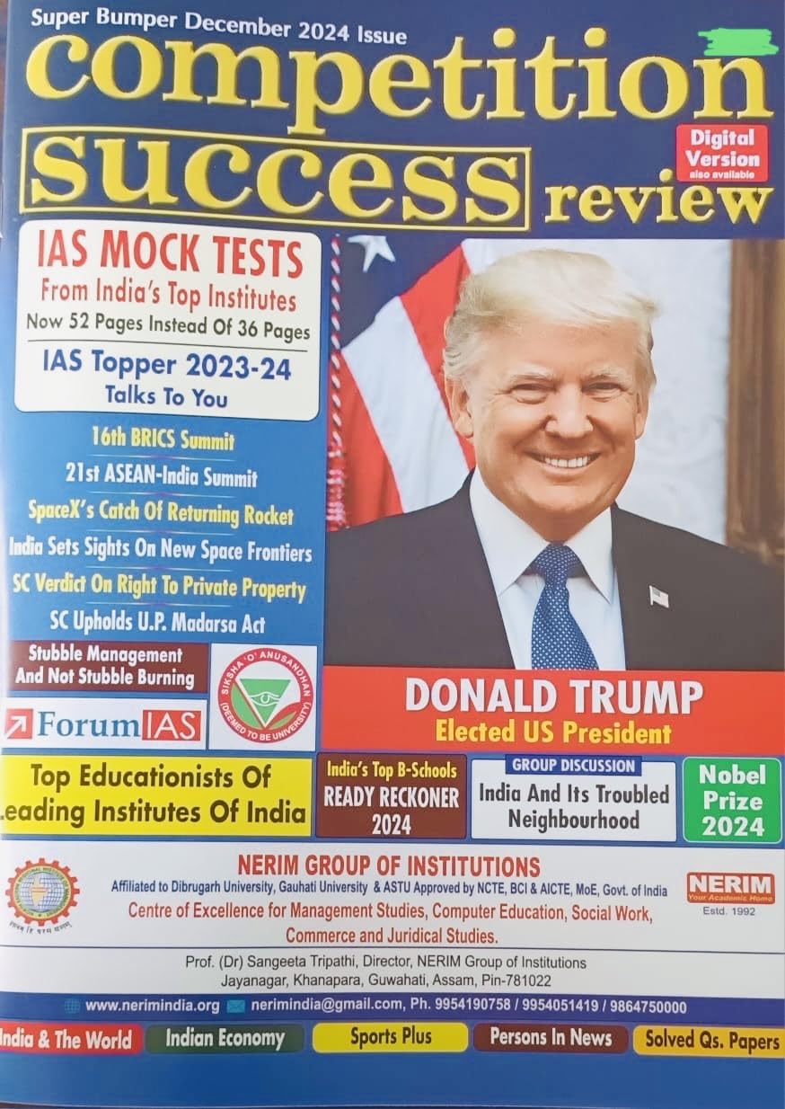 Competition. Success. Review. December 2024. Special. Edition. Donald. Trump US. President.