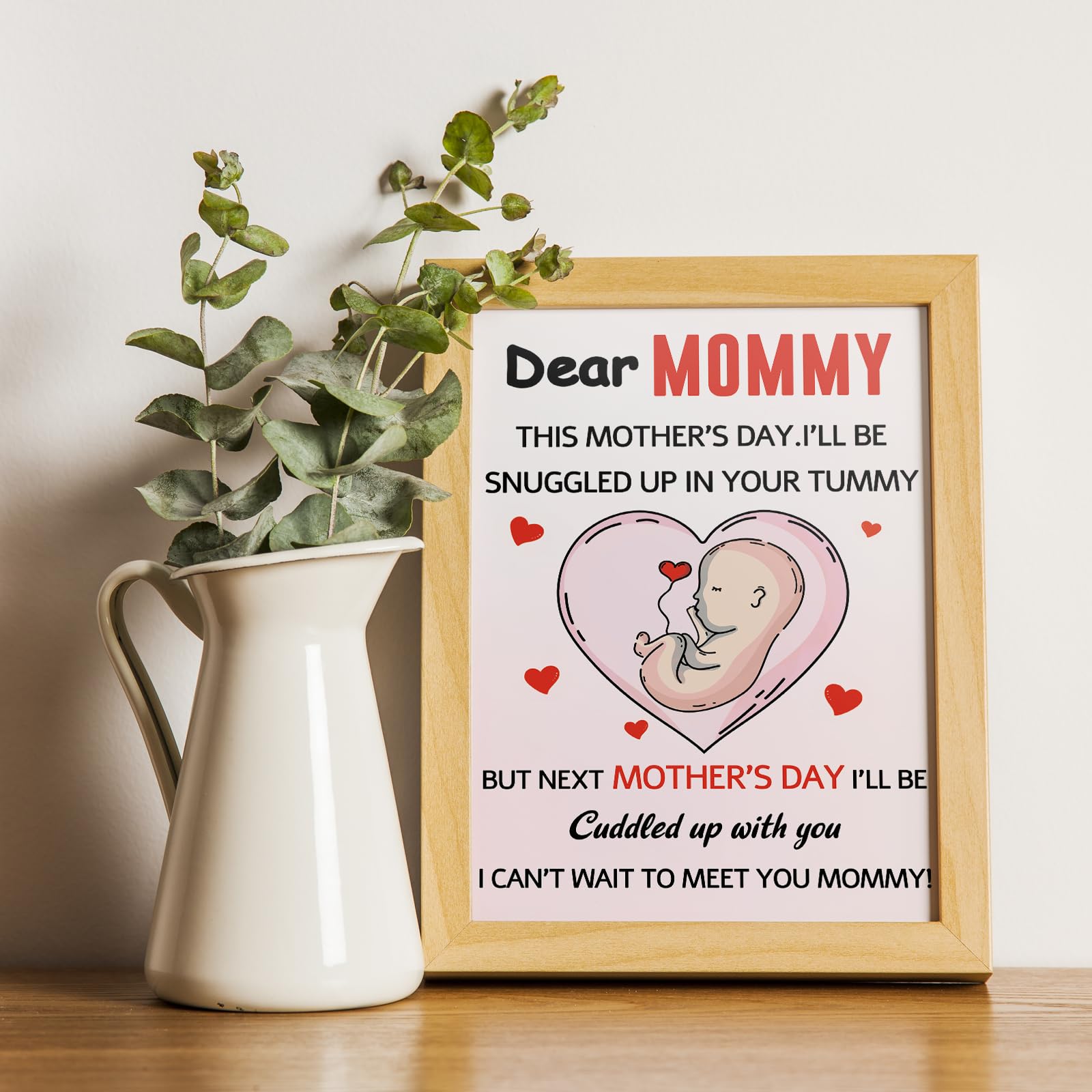 First Mothers Day Gifts for New Mom, Happy 1st Mothers Day Gifts Card from Baby, Pregnancy Gift Card for Expecting Mom First Time Moms Mother, To Be Mommy
