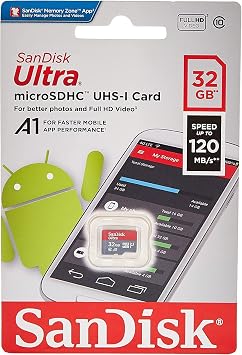 SanDisk Ultra 32 GB microSDHC 120 MB/s A1 Class 10 UHS-I
