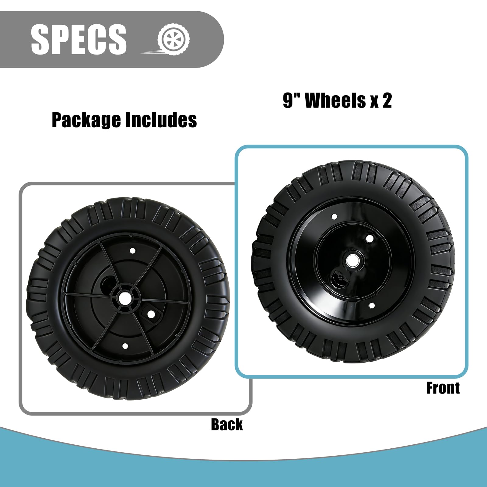 734-2010 - Conjunto de ruedas traseras para cortacésped MTD, ruedas traseras compatibles con cortacésped autopropulsado Cub Cad et SRC621 SR621, cortacésped de empuje Craftsman, reemplaza