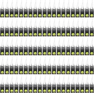 100Pcs LED Holder, 3mm LED Shade Diode Light Kit Plastic Bezel Mount LED Clip Lampshade with Holder Side Single Hole Industrial Accessories(Yellow Light)