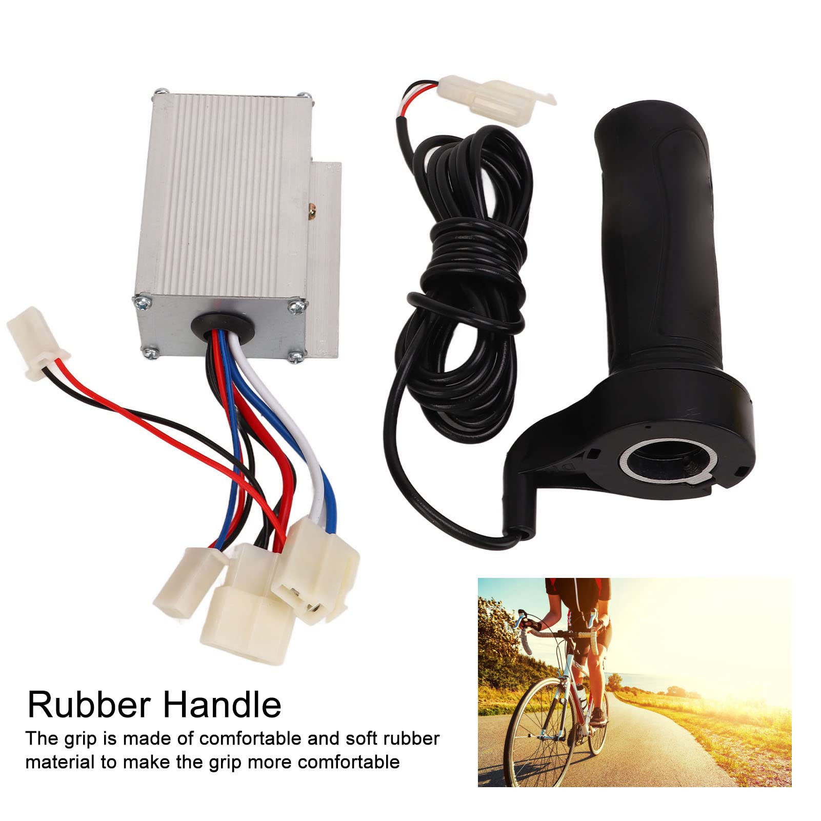 Unité de commande moteur 12 V 250 W B avec kit de poignée à gaz Coque en aluminium 3 fils Unité de commande ensemble de poignées de fil dans ce kit est avec tricycles électriques moto B contrôleur