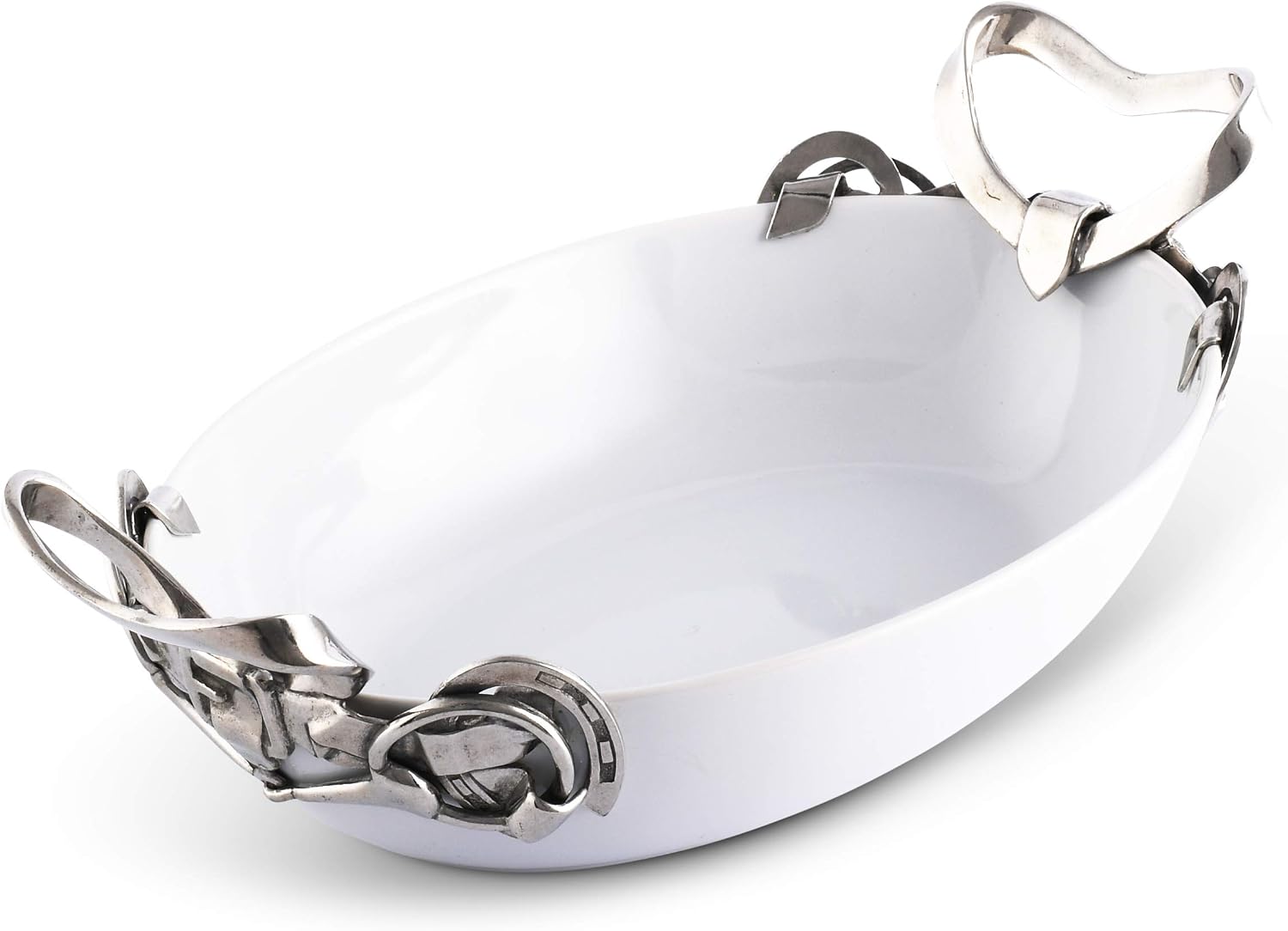 Vagabond House Horseshoe Stoneware Serving Tray 13.75 inch x 10 inch Wide