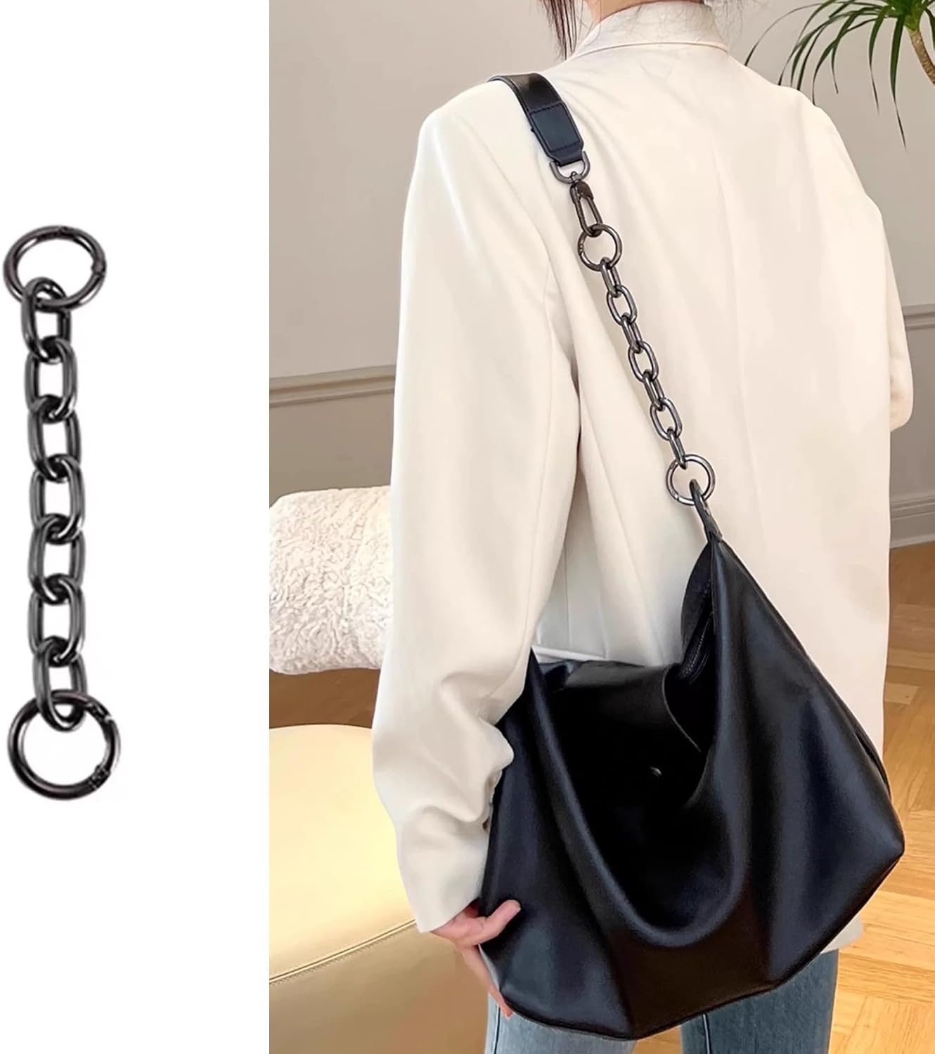 Doxo Metal Purse Chain Extender for Longchamp Xtra Hobo and More, 11.8"
