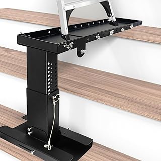 Heavy-Duty Ladder Extender Pro, High Strength Ladder Stabilizer for Stairs, Support 20.5" -27.6"Horizontal and 10.2" -17.7" Vertical Height Adjustment, Non-Slip Foldable Ladders Extension Black