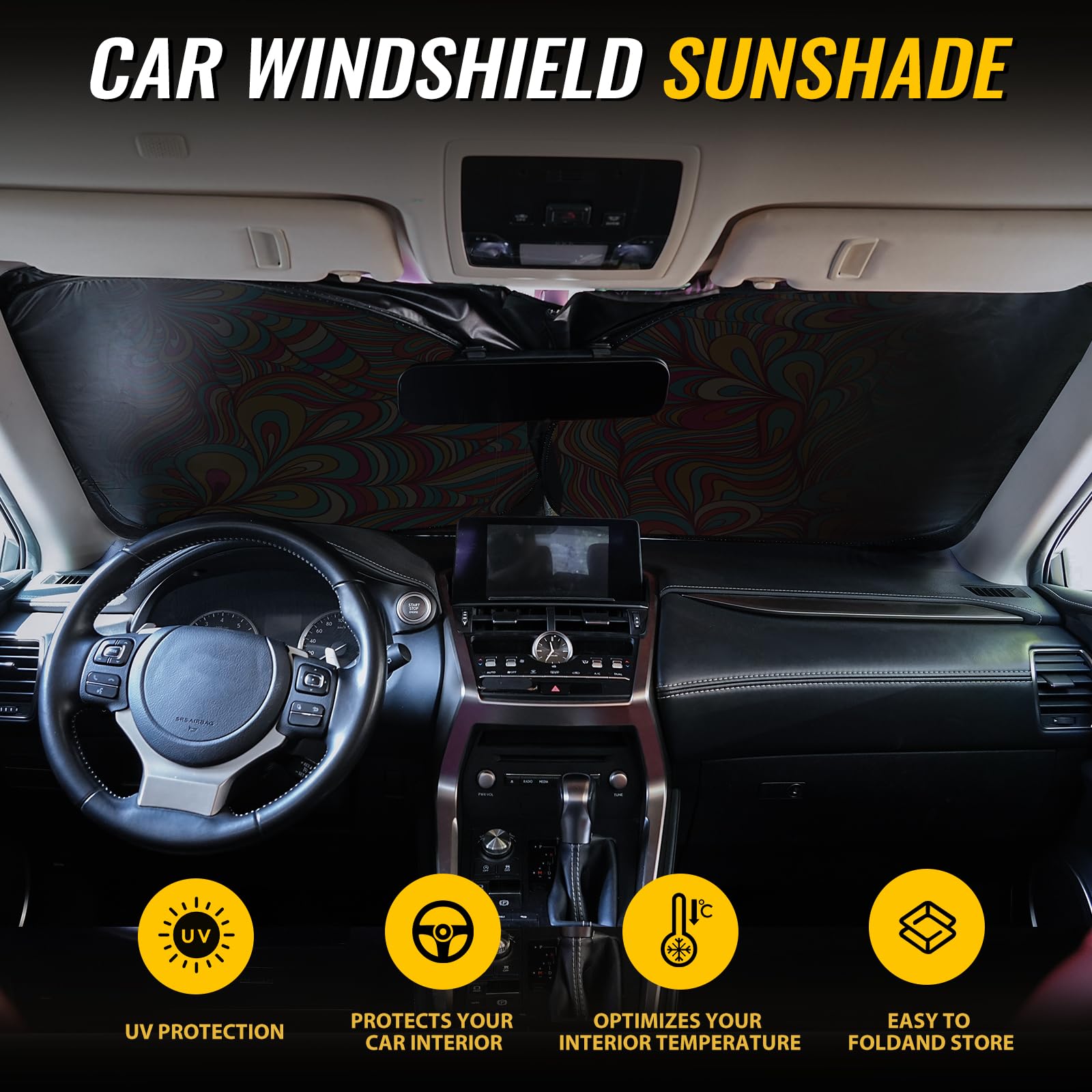 Parasol para parabrisas, parasol para coche, parasol reflector que ofrece la máxima protección para el interior del coche