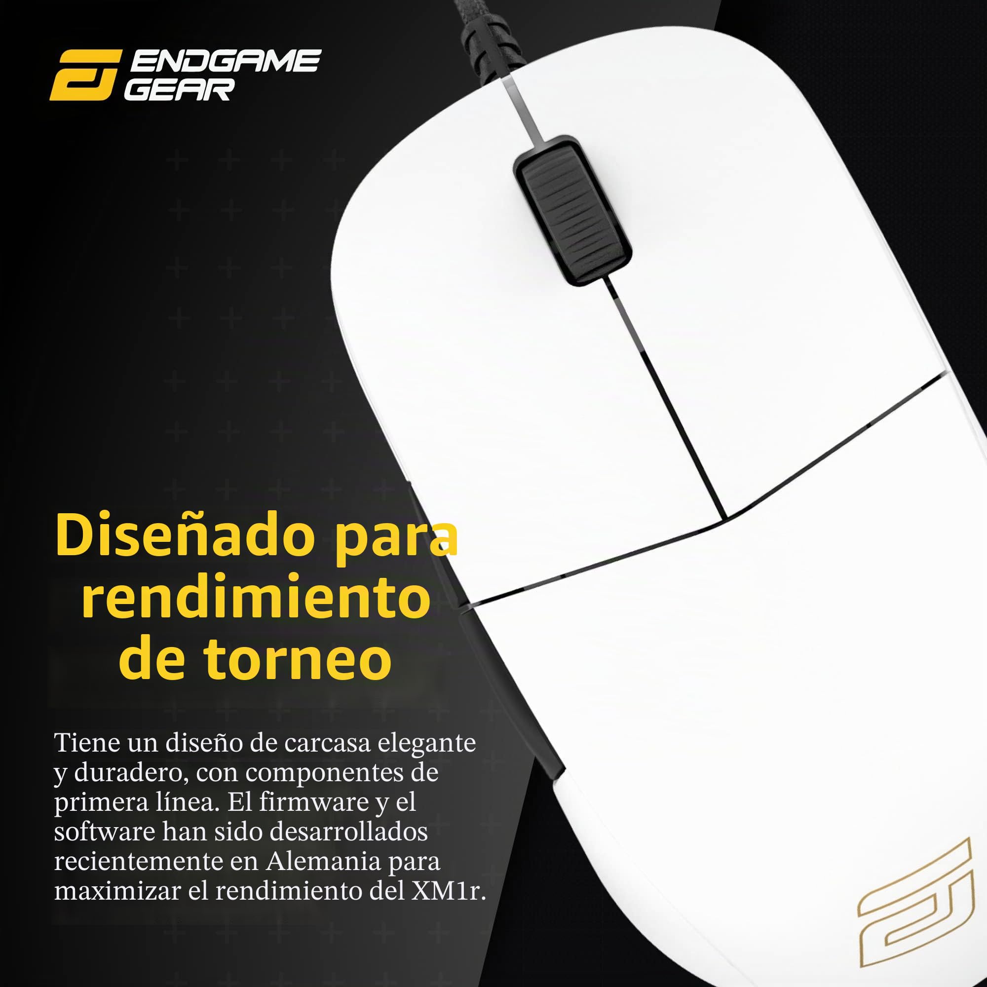 ENDGAME GEAR XM1r - Ratón programable con 5 Botones y 19.000 dpi, XM1r, Color Blanco