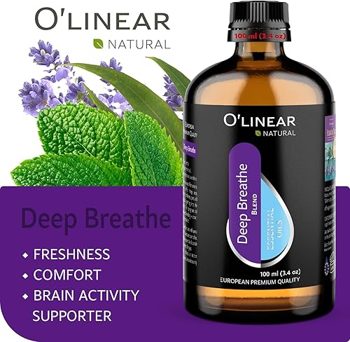 Miniatura 4 de Deep Breathe - Mezcla de aceites esenciales para difusor de 3.4 onzas líquidas Best Breath Aroma Drops, mezcla de aceites de aromaterapia que