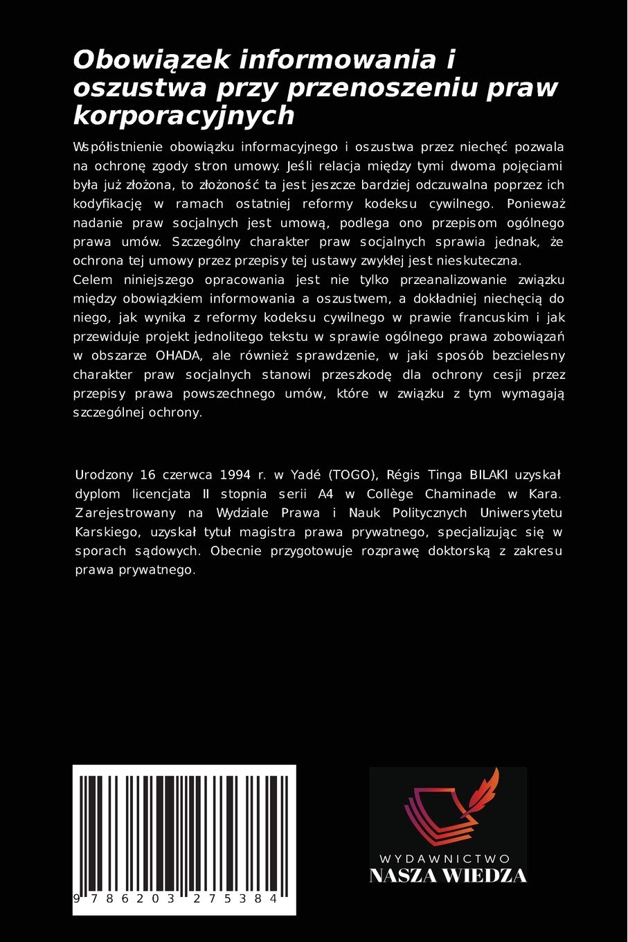 Obowiązek informowania i oszustwa przy przenoszeniu praw korporacyjnych