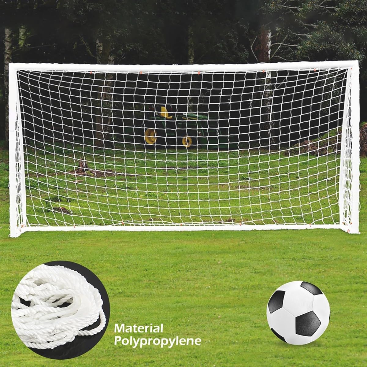 Tornetz Fußballtornetz, Fußballnetz, Fußballpfostennetz, Fußballausrüstung for Spiele Fussballnetze FüR Tore(3.6m)