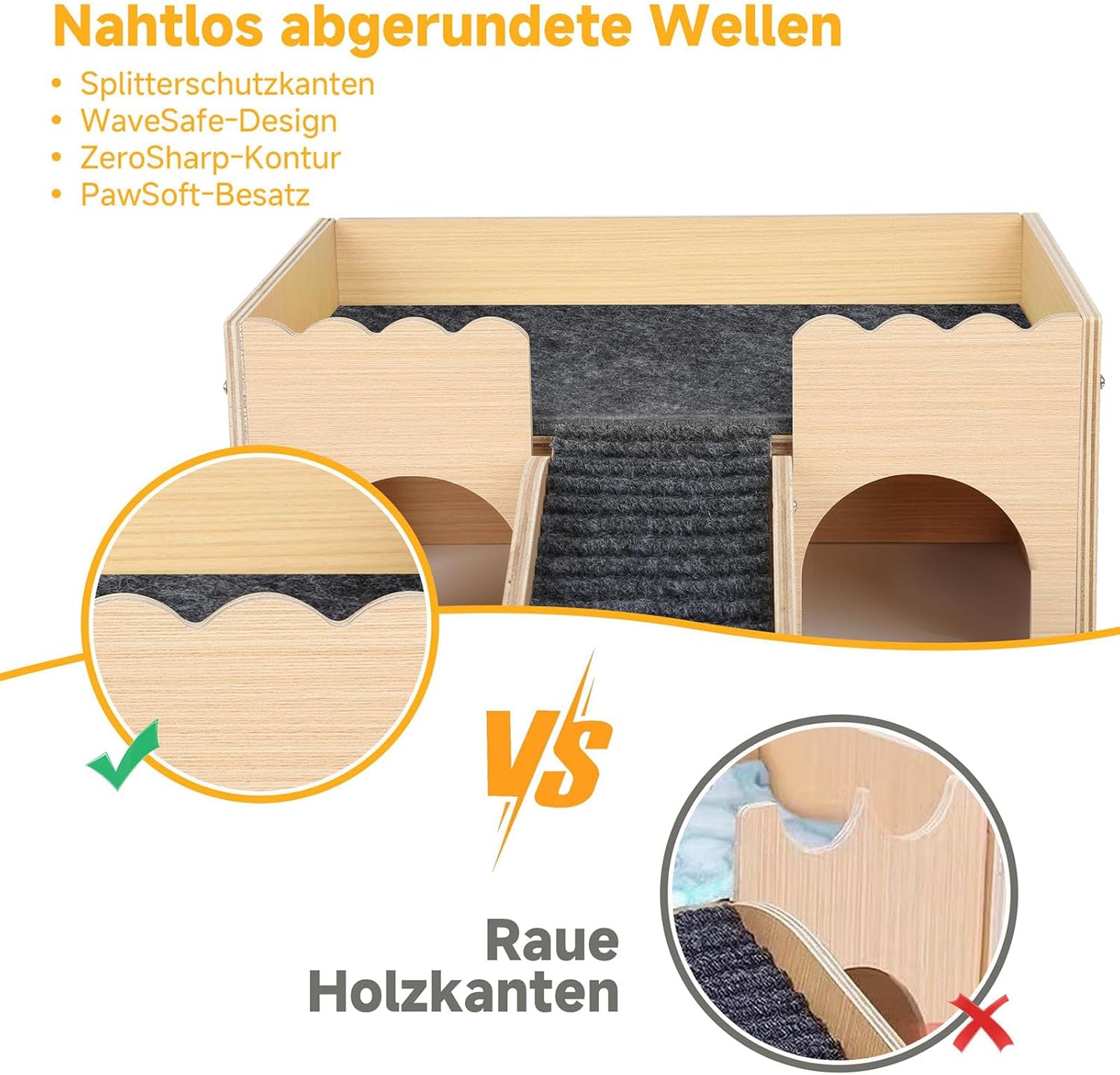 Hamster House Climbing Stair Wood Hideouts Nest Habitat Decors for Gerbils Small Pet Unique Cave Small Animal Climbing Structure