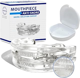 Anti-Schnarch Mundstück,Schnarchstopper Anti Schnarch,Verstellbarer Mundschutz Effektiv Schnarchstopper Beisschiene Zähne,Gegen Schnarchschiene und Bruxismus,Verbessert den Schla,Transparent