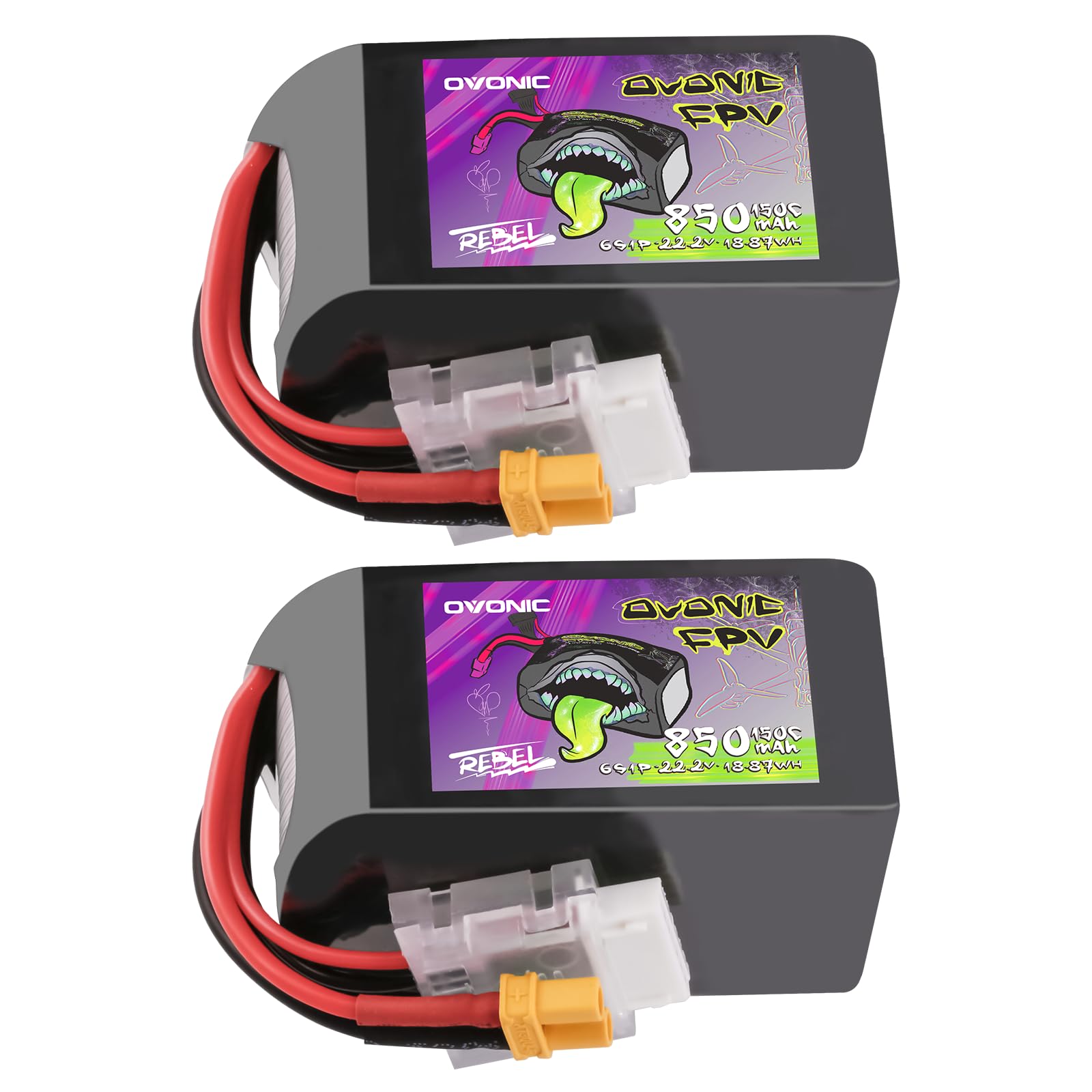Amazon.com: OVONIC 6S Lipo Battery150C 850mAh 22.2V Lipo Battery
