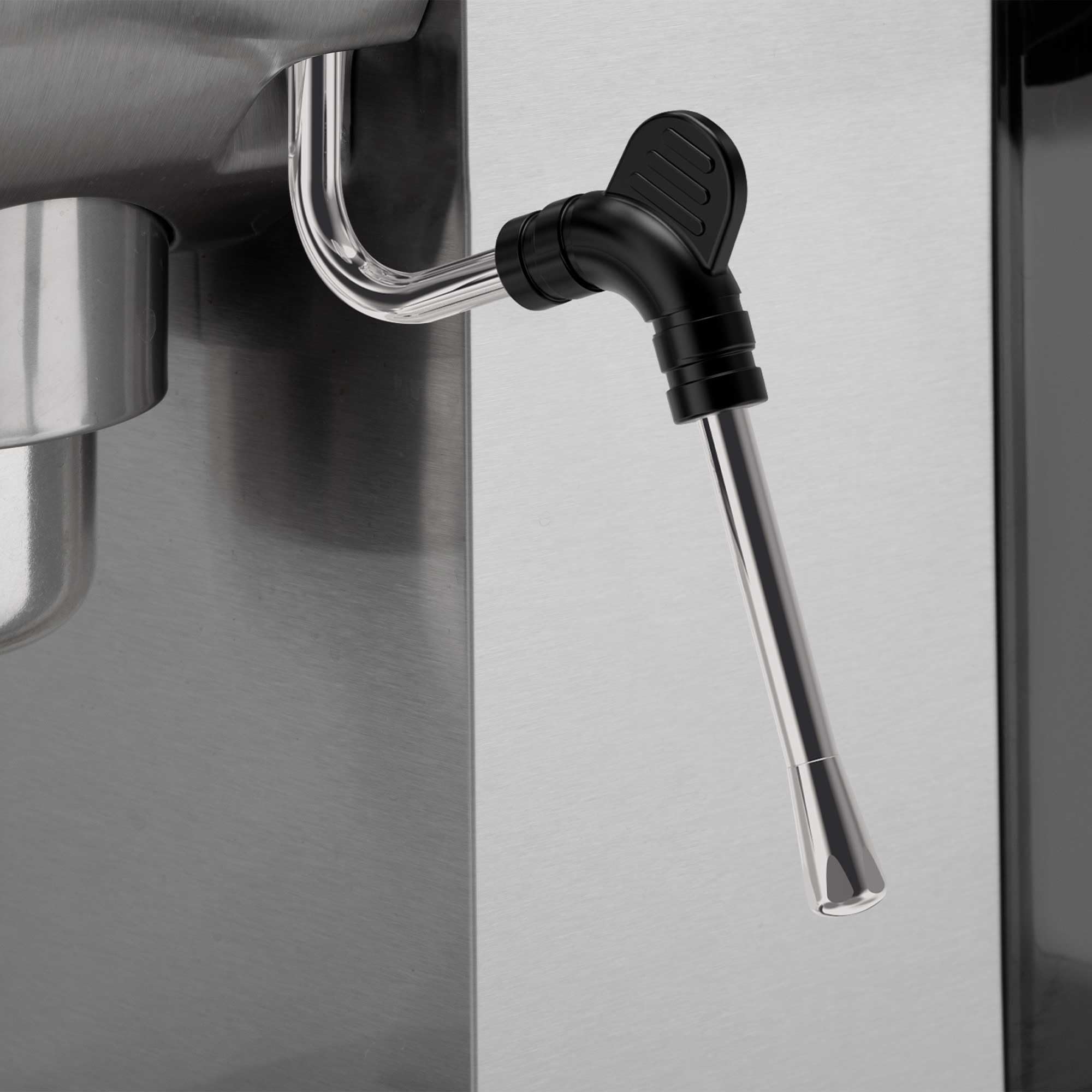JATA JECA5505 - Cafetera Espresso 20 Bar 1360 W con Pantalla Táctil, Vaporizador de Leche, 1 y 2 Tazas, Depósito 0,9 L, Calienta Tazas, Desconexión Automática