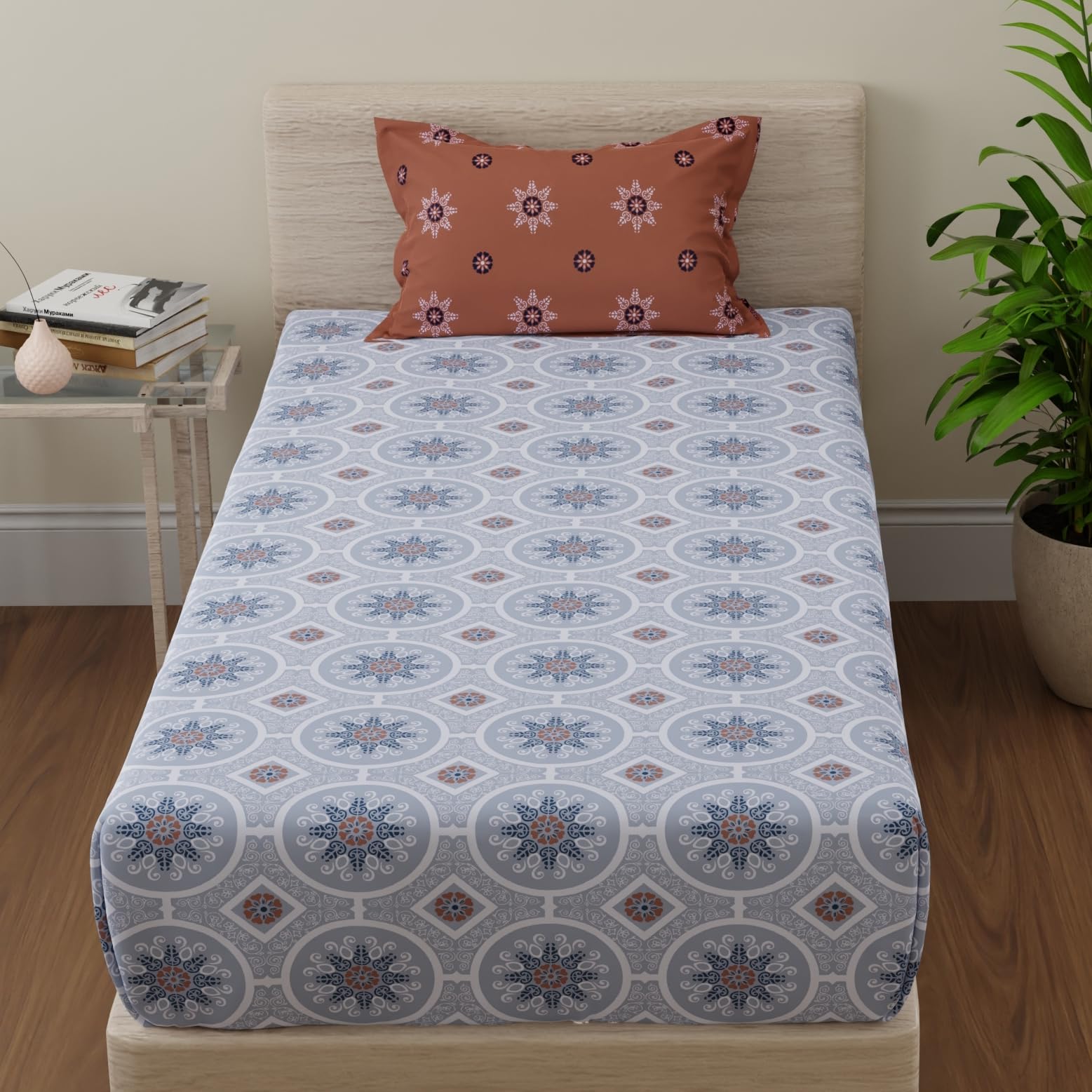 HUESLAND Mandala Bedsheets - Queen Size Cotton -13