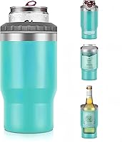 Vista 12 de Aislador de latas/botellas de acero inoxidable 4 en 1, tapas bidireccionales de 14 onzas, enfriador de latas aislado SUS, soporte para botellas
