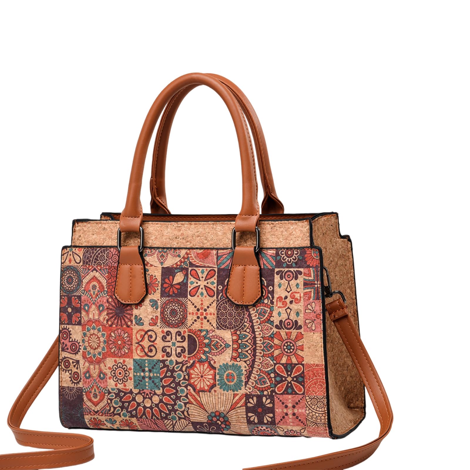 Tuokrisa Natural cork Large capacity shoulder bag handbag crossbody