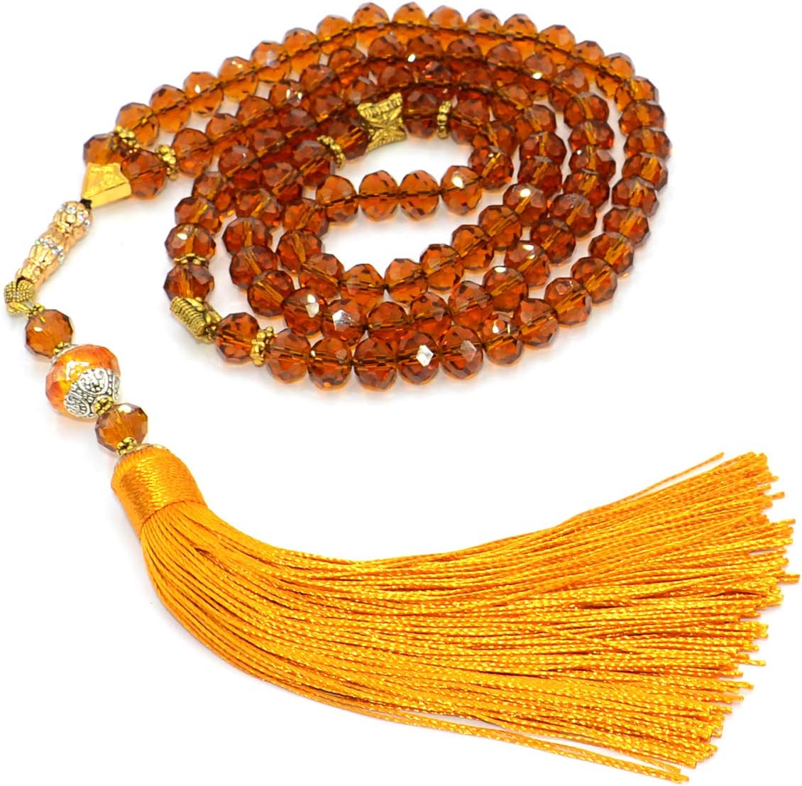 Special for Women Muslim Prayer Beads, 99 Beads -(8 mm 99 Beads) Tesbih-Tasbih-Tasbeeh-Misbaha-Masbaha-Subha-Sebha-Sibha-Worry Beads (Navy Cryst)