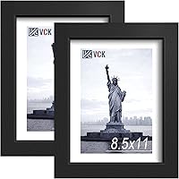 Vista 93 de VCK Paquete de 4 marcos para póster de 16 x 20 pulgadas, de madera maciza negra con veta de madera exclusiva, marco de galería de pared