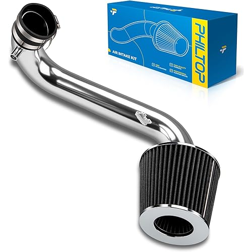 PHILTOP Cold Air Intake Kit for Civic 2001 2002 2003 2004 2005 1.7L L4 (Black)