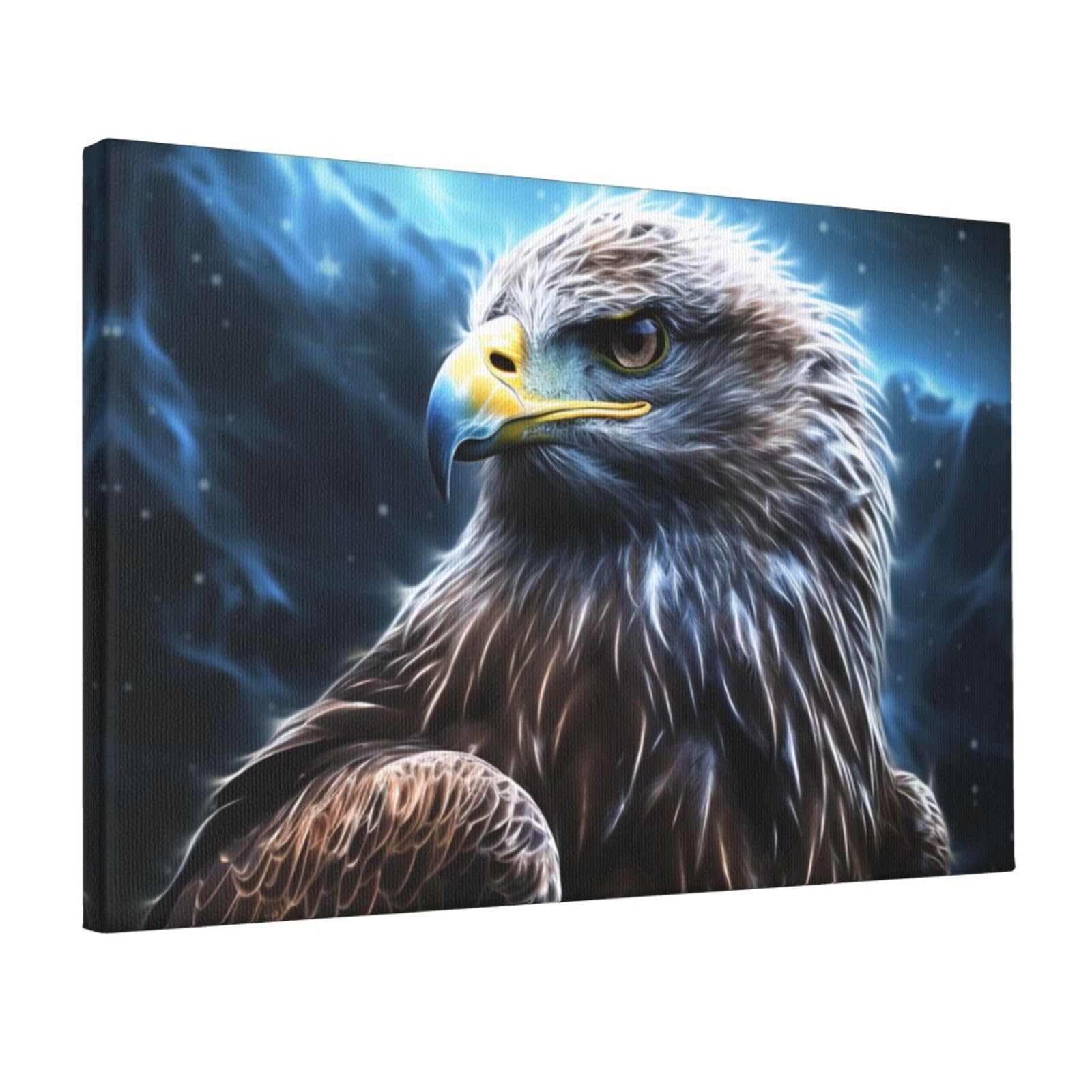 Canvas Wall Art for Living Room Wall Decor 12"x18" Modern Artwork Painting Pictures Hanging Canvas Prints Night Sky Eagle Aesthetic Wall Art for Bedroom Bathroom Office Wallart Decor