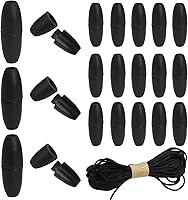 Vista 1 de Cierres separables para cordón, conectores de barril de cuentas de plástico, 30 juegos de cierres de seguridad de agujero negro de 0.18 pulgadas