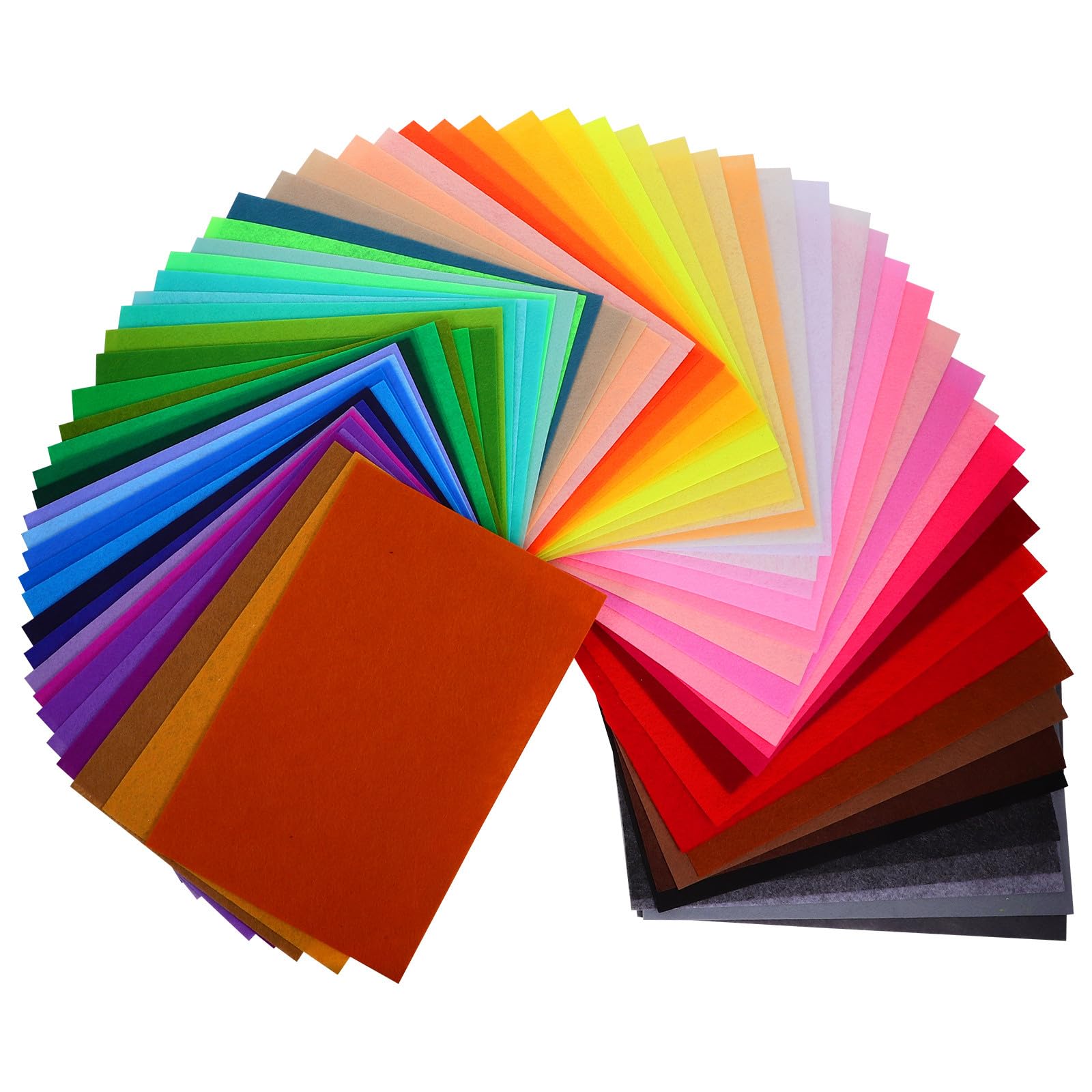DOITOOL 66stücke Bastelfilz Bögen zum Nähen Filzstoff in DIY Filzplatten für Junge Mädchen Patchwork und Dekoration Zufällige Farbe