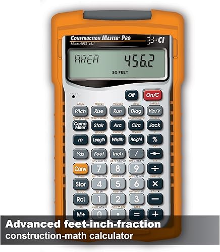 Vista 55 de Calculated Industries 4065 Construction Master Pro Advanced Construction Math Calculadora de fracciones de pies y pulgadas para contratistas