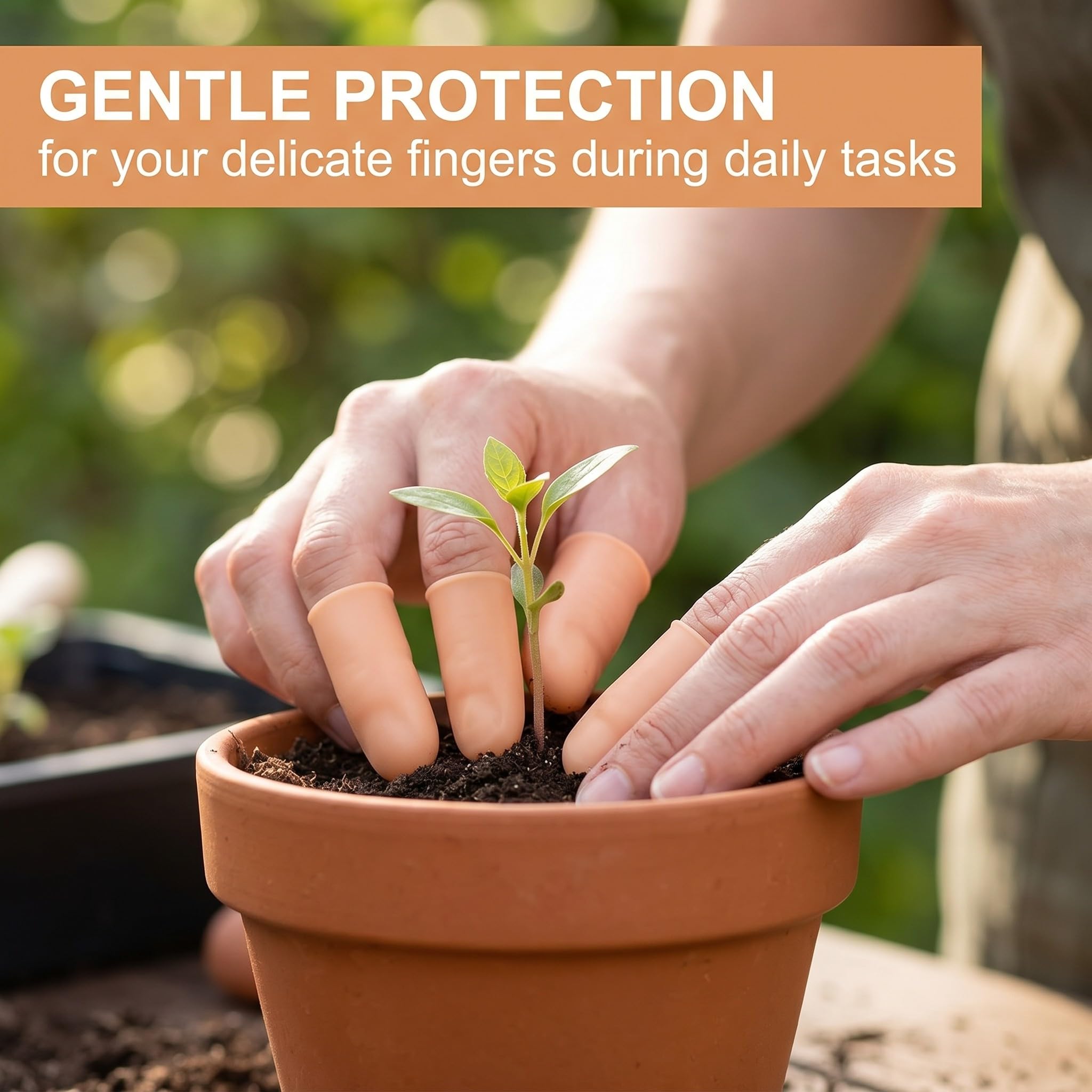 GXGM 20 Pièces protège doigt en silicone, Protection du pouce, Protection du bout des doigts Imperméables, des doigts en cas de blessure des mains, Convient au pouce(Couleur chair)