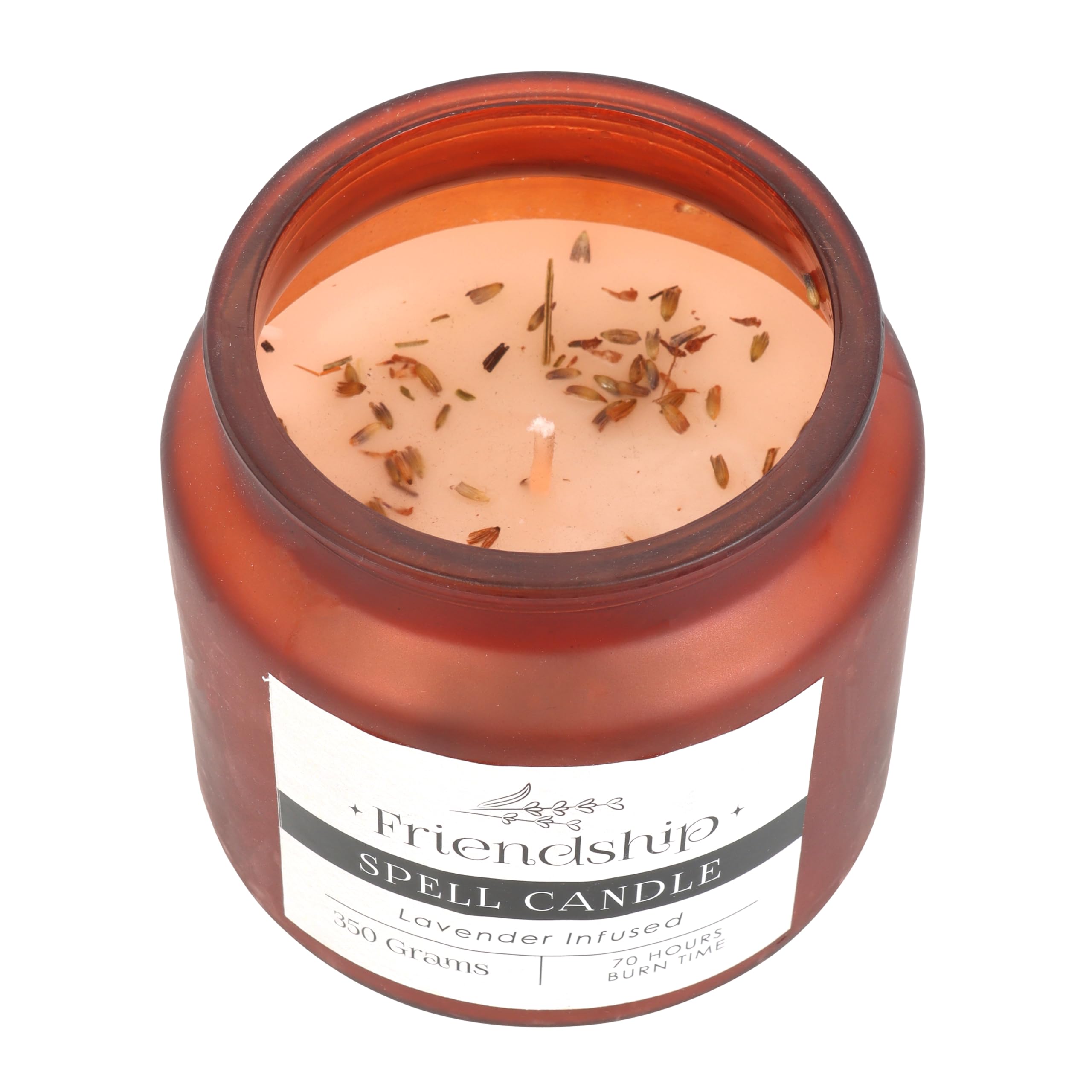 Something Different Wholesale Lavender Infused Friendship Spell Candle - Candle Magic For Relationships In Frosted Glass Jar