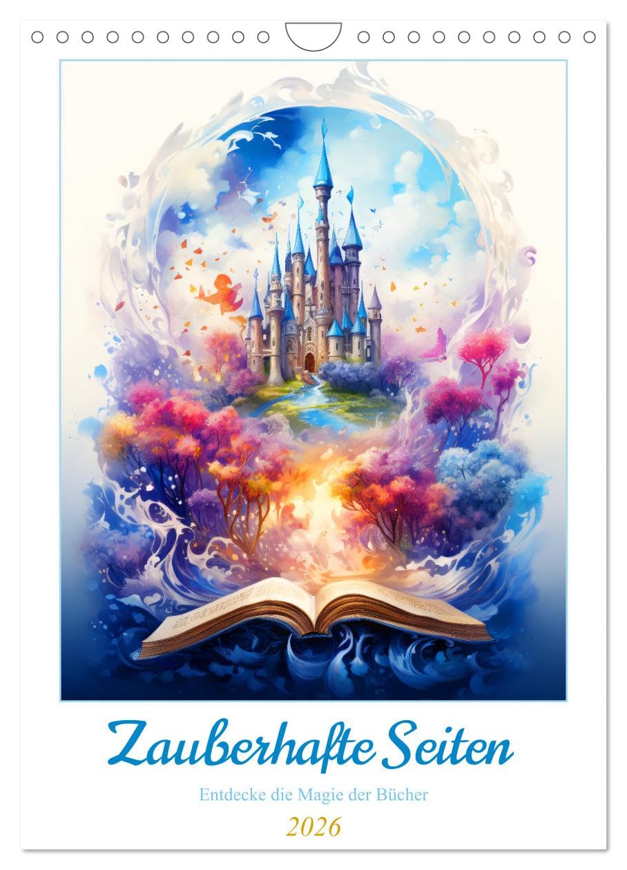 Magic pages - Discover the magic of books UK-Version (Wall Calendar 2026 DIN A4 Portrait), CALVENDO 12 Month Wall Calendar — image 1