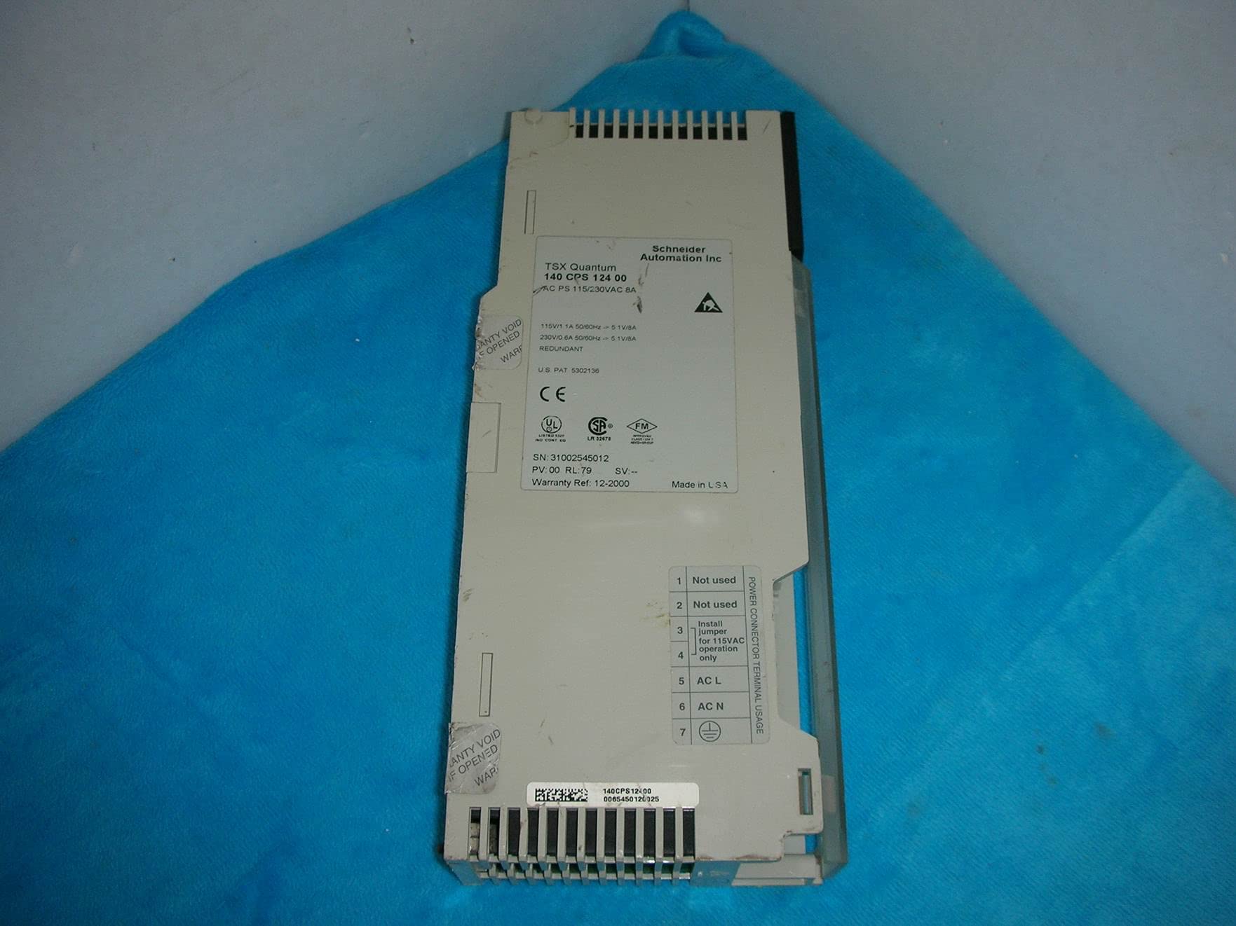 Davitu Electricity Generation - Schneider PLC module 140CPS12400 in kind (on the electricity does not show, do not pack good or bad)