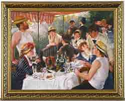イタリア　絵画　額縁　ルノワール　船遊びをする人々の昼食 イタリア 絵画 額縁 ルノワール 船遊びをする人々の昼食 舟遊び