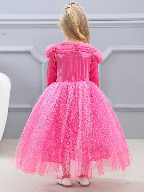 Foto 6 de 7 de Monissy Disfraz de Ropa Niño Princesa Vestido de Varios Niveles Encaje Azul Manga Larga Tul Brillante…