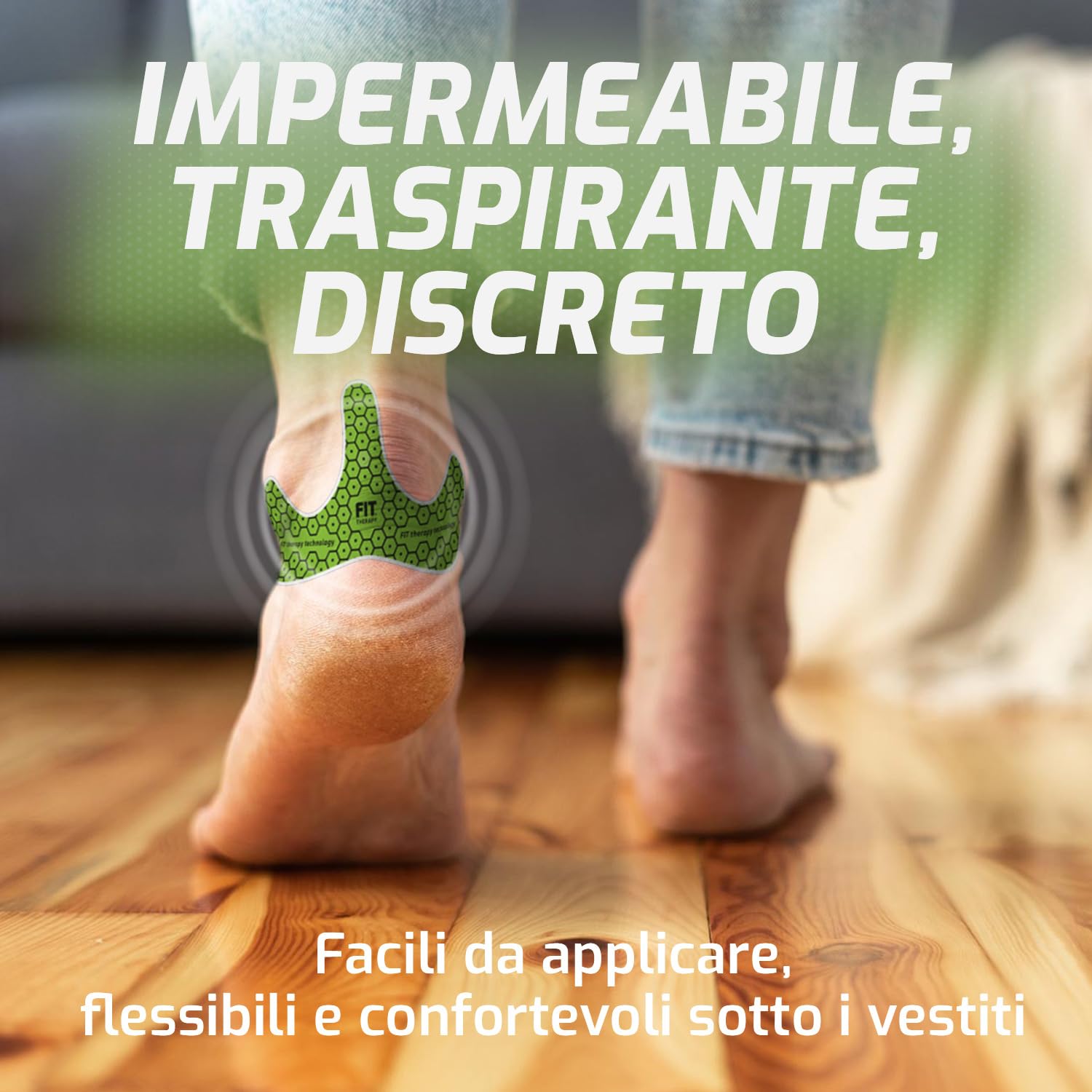 FIT Therapy – Cerotti Antidolorifici e Antinfiammatori Caviglia - Per Distorsioni, Tendinite, Artrite, Borsite – NON SCALDA, Impermeabile, Senza Farmaci, Dura 5 Giorni (2 cerotti)