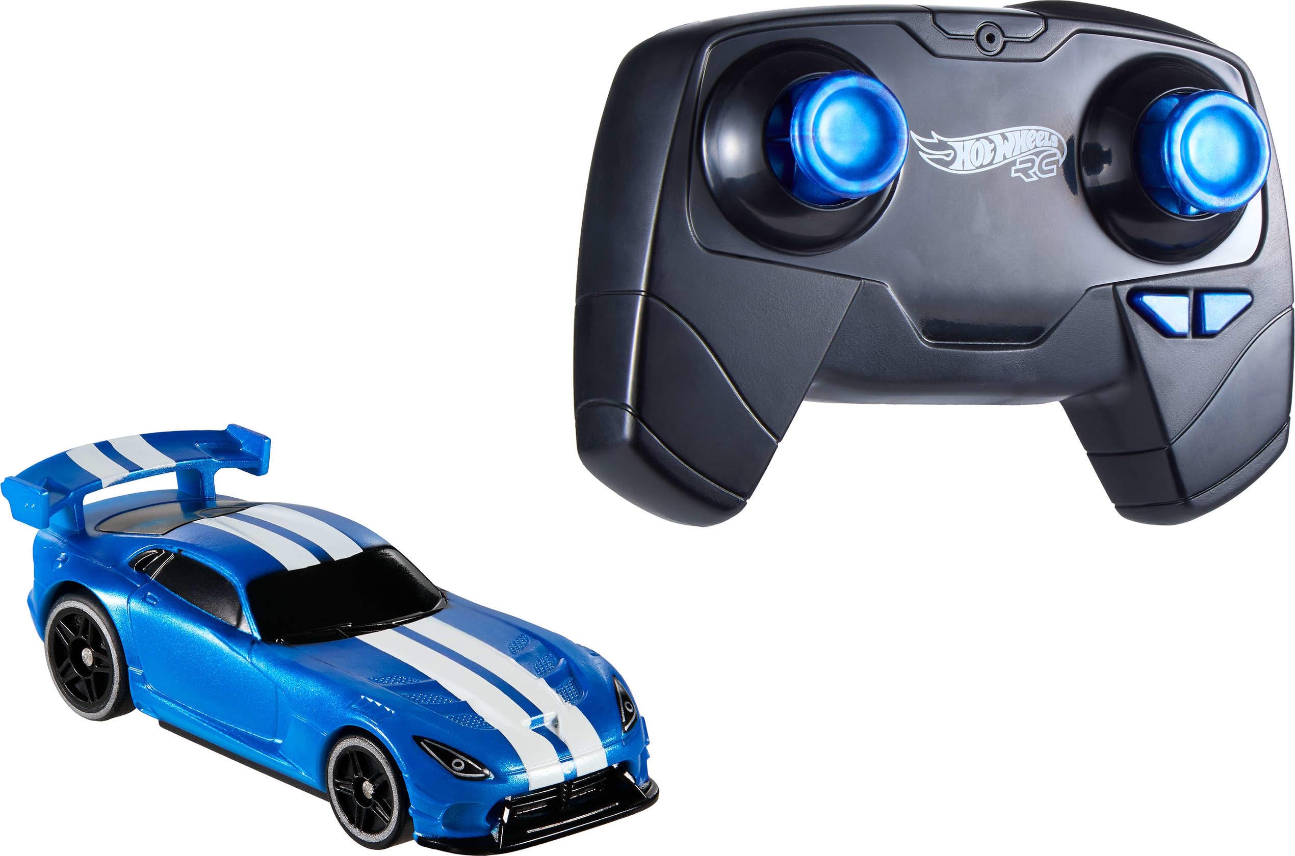 Hot Wheels Zdalnie sterowany samochodzik, skala 1:64 RC Dodge Viper ACR, Race On & Off Track, przycisk wspomagający do akrobacji, kultowy odlew dla fanów motoryzacji