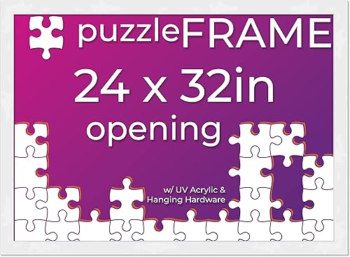 Miniatura 18 de Poster Palooza Kit de marco de rompecabezas de 26.5 x 38.5 pulgadas, incluye hojas de pegamento para rompecabezas, marco de rompecabezas de madera