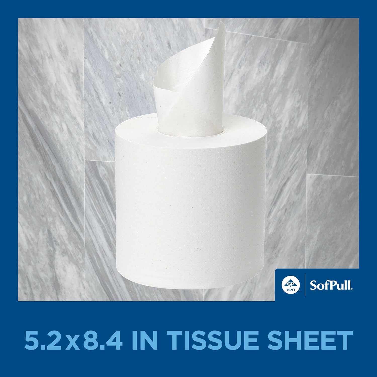 Georgia-Pacific SofPull Centerpull 2-Ply Mini Toilet Paper by GP PRO, 19516, 500 Sheets Per Roll, 16 Rolls Per Case, White